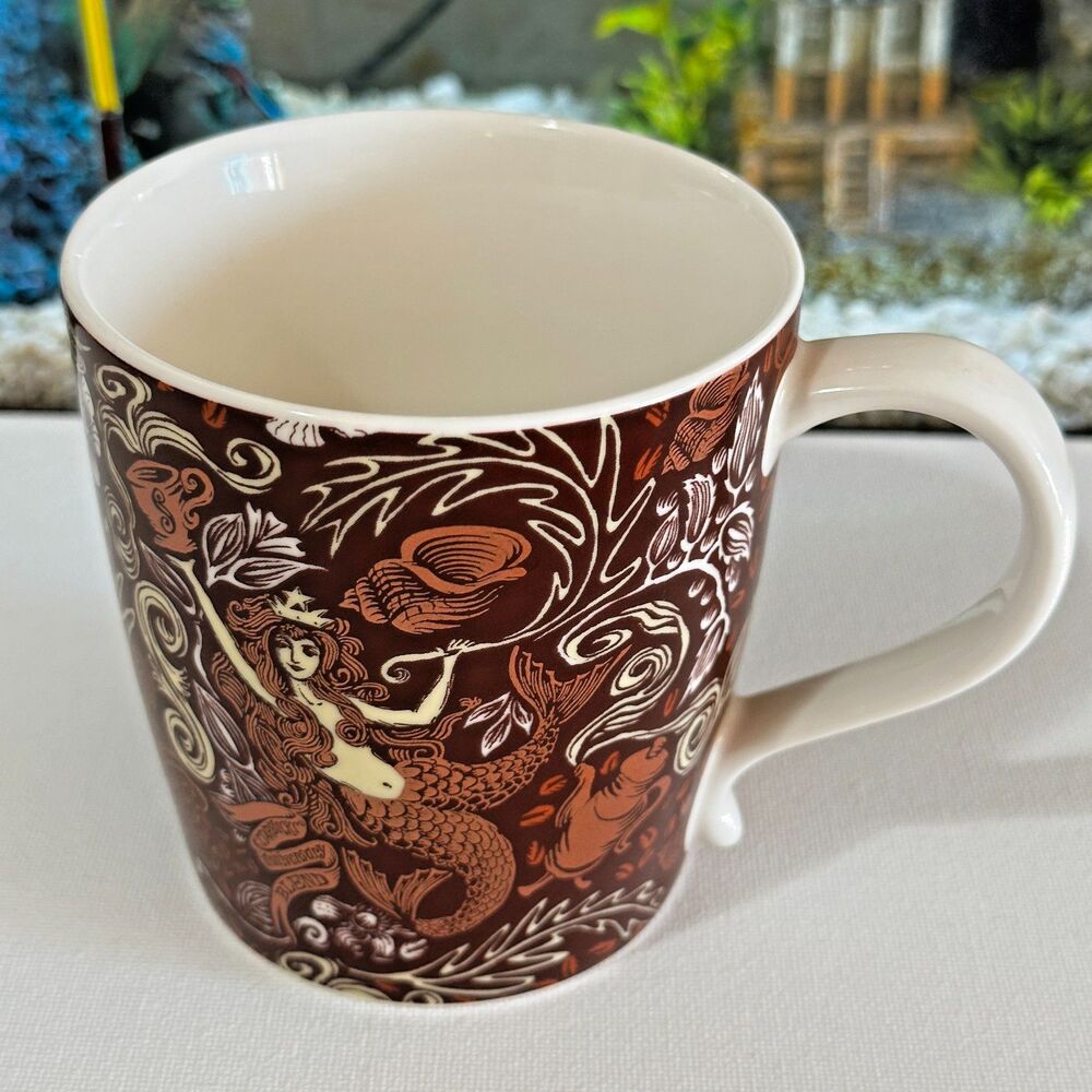 Starbucks Coffee Mug Mermaid 2008 Anniversary Blend‎ Siren Split Tail Cup 12 oz